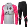 Paris Saint-Germain Ensemble Sweat d'Entraînement Quarter-Zip 21-22 Gris Clair Rose Pour Homme